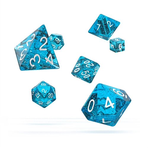Speckled Light Blue - Polyhedral Rollespils Terning Sæt - Oakie Doakie Dice 